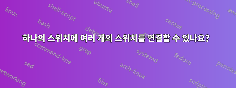 하나의 스위치에 여러 개의 스위치를 연결할 수 있나요? 