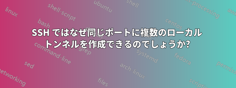 SSH ではなぜ同じポートに複数のローカル トンネルを作成できるのでしょうか?