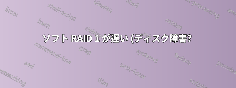ソフト RAID 1 が遅い (ディスク障害?)