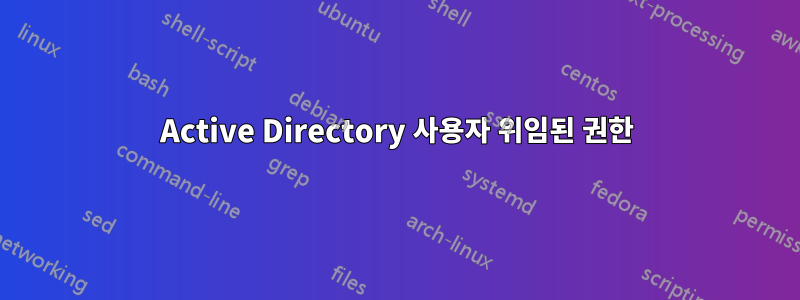 Active Directory 사용자 위임된 권한