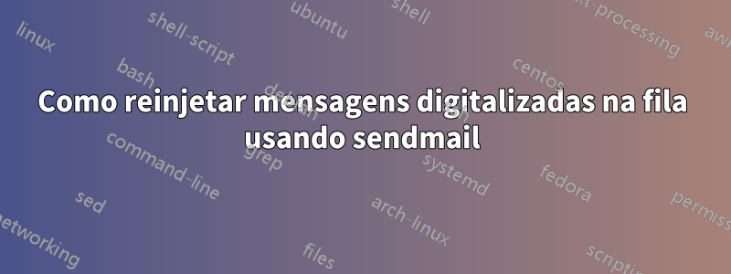 Como reinjetar mensagens digitalizadas na fila usando sendmail