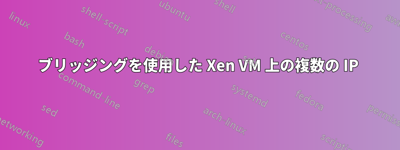 ブリッジングを使用した Xen VM 上の複数の IP