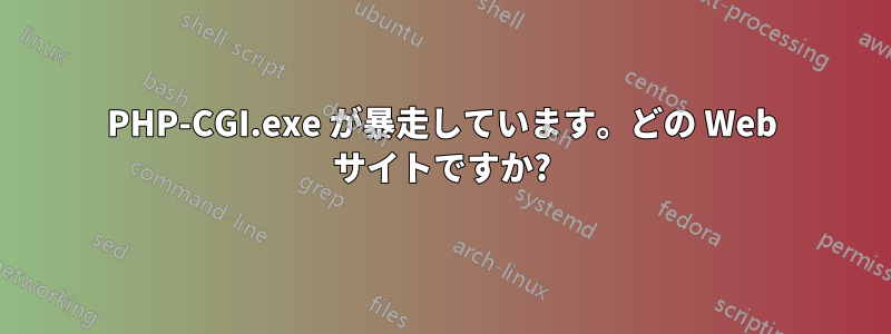 PHP-CGI.exe が暴走しています。どの Web サイトですか?