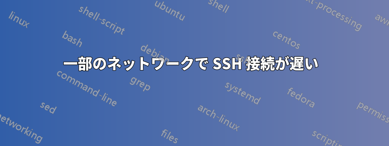 一部のネットワークで SSH 接続が遅い 