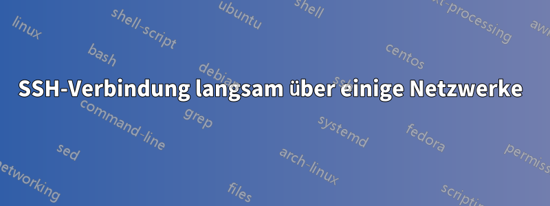 SSH-Verbindung langsam über einige Netzwerke 