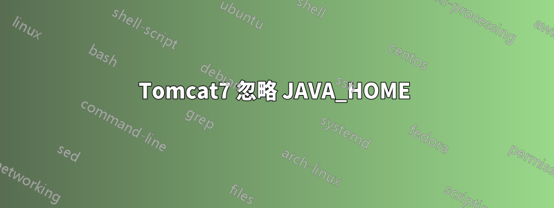 Tomcat7 忽略 JAVA_HOME