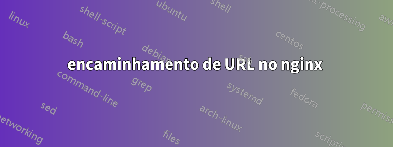 encaminhamento de URL no nginx