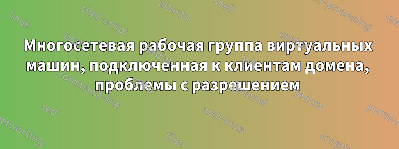 Многосетевая рабочая группа виртуальных машин, подключенная к клиентам домена, проблемы с разрешением