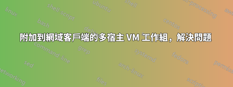 附加到網域客戶端的多宿主 VM 工作組，解決問題