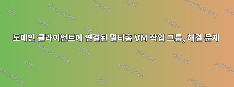 도메인 클라이언트에 연결된 멀티홈 VM 작업 그룹, 해결 문제