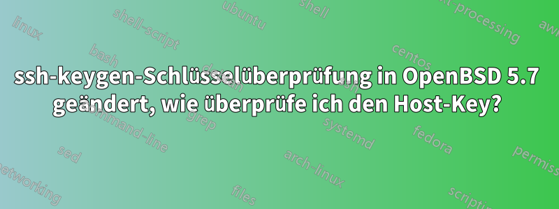 ssh-keygen-Schlüsselüberprüfung in OpenBSD 5.7 geändert, wie überprüfe ich den Host-Key?