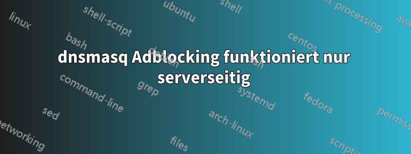 dnsmasq Adblocking funktioniert nur serverseitig