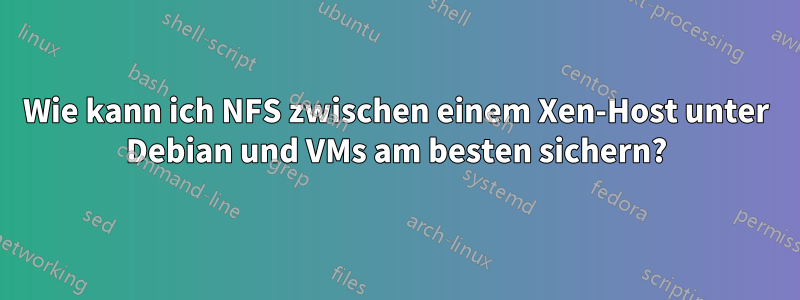 Wie kann ich NFS zwischen einem Xen-Host unter Debian und VMs am besten sichern?