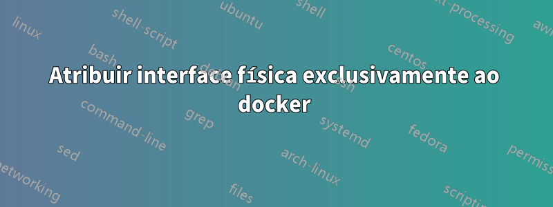 Atribuir interface física exclusivamente ao docker