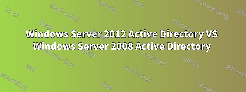 Windows Server 2012 Active Directory VS Windows Server 2008 Active Directory