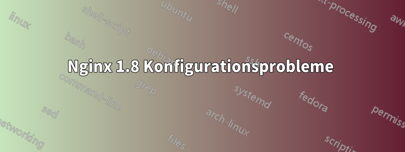 Nginx 1.8 Konfigurationsprobleme