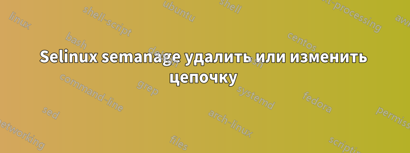 Selinux semanage удалить или изменить цепочку