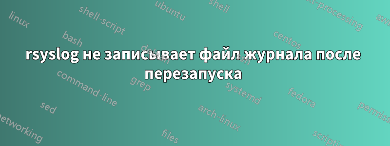 rsyslog не записывает файл журнала после перезапуска