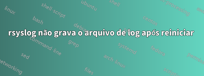 rsyslog não grava o arquivo de log após reiniciar