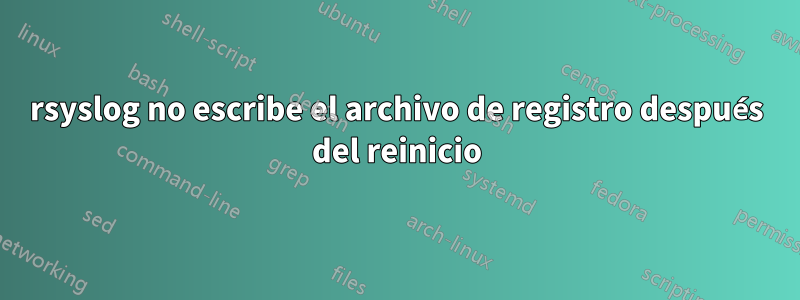 rsyslog no escribe el archivo de registro después del reinicio