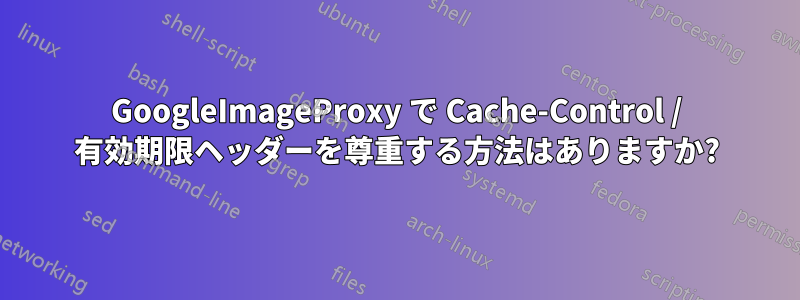 GoogleImageProxy で Cache-Control / 有効期限ヘッダーを尊重する方法はありますか?