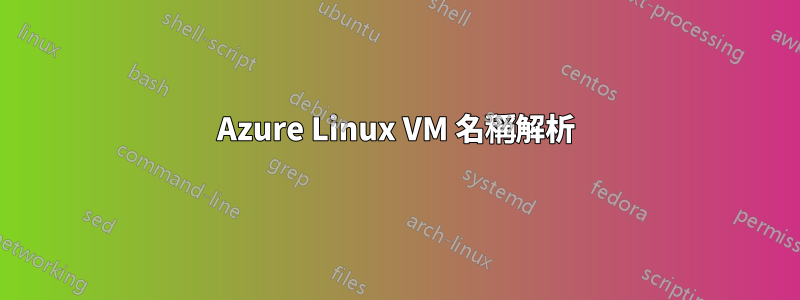 Azure Linux VM 名稱解析