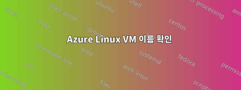 Azure Linux VM 이름 확인