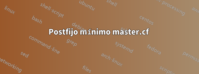 Postfijo mínimo master.cf