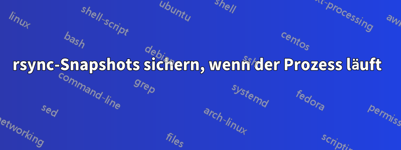 rsync-Snapshots sichern, wenn der Prozess läuft 