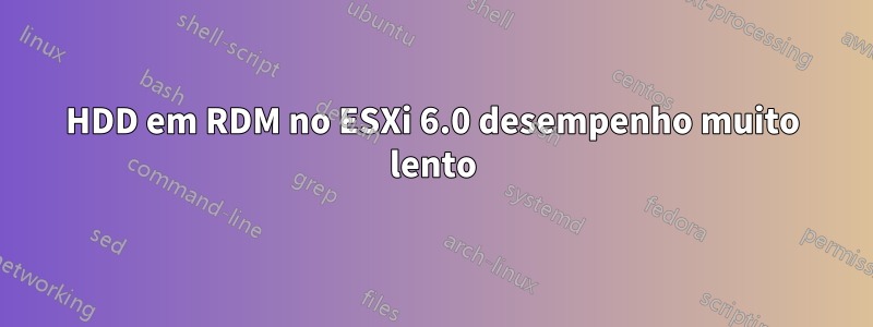 HDD em RDM no ESXi 6.0 desempenho muito lento