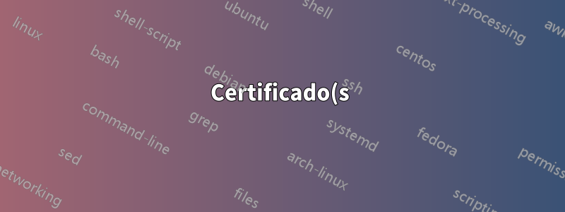 Certificado(s) RDP para IP+porta(s) estática(s)