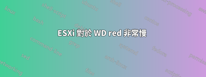 ESXi 對於 WD red 非常慢