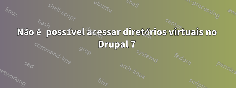 Não é possível acessar diretórios virtuais no Drupal 7
