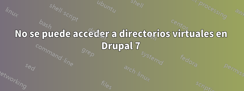 No se puede acceder a directorios virtuales en Drupal 7