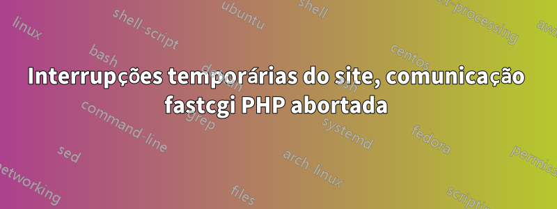 Interrupções temporárias do site, comunicação fastcgi PHP abortada