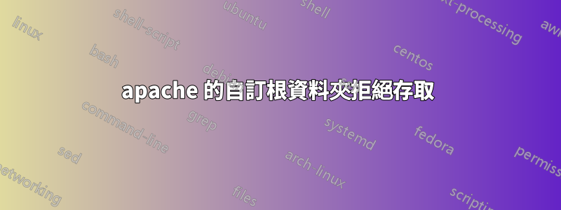 apache 的自訂根資料夾拒絕存取
