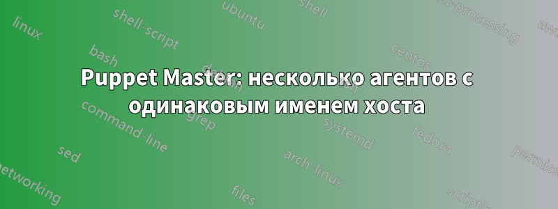 Puppet Master: несколько агентов с одинаковым именем хоста
