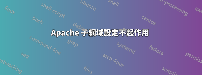 Apache 子網域設定不起作用