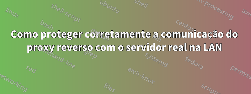 Como proteger corretamente a comunicação do proxy reverso com o servidor real na LAN