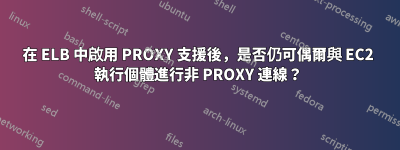 在 ELB 中啟用 PROXY 支援後，是否仍可偶爾與 EC2 執行個體進行非 PROXY 連線？