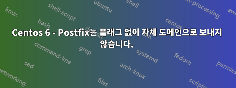 Centos 6 - Postfix는 플래그 없이 자체 도메인으로 보내지 않습니다.