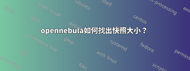 opennebula如何找出快照大小？