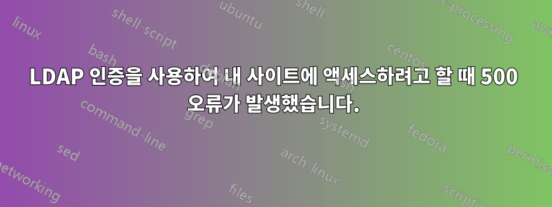 LDAP 인증을 사용하여 내 사이트에 액세스하려고 할 때 500 오류가 발생했습니다.