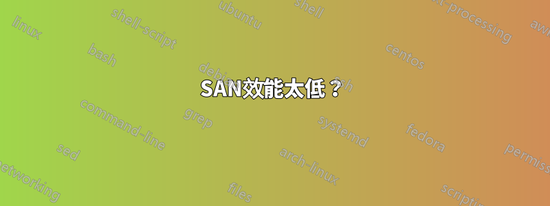 SAN效能太低？