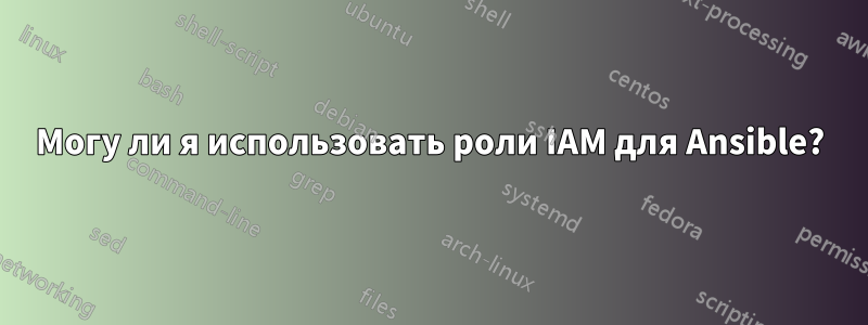 Могу ли я использовать роли IAM для Ansible?