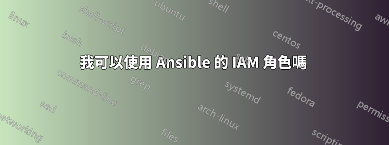 我可以使用 Ansible 的 IAM 角色嗎