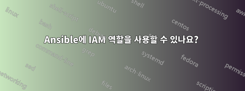 Ansible에 IAM 역할을 사용할 수 있나요?