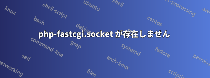 php-fastcgi.socket が存在しません