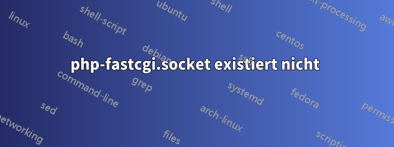 php-fastcgi.socket existiert nicht