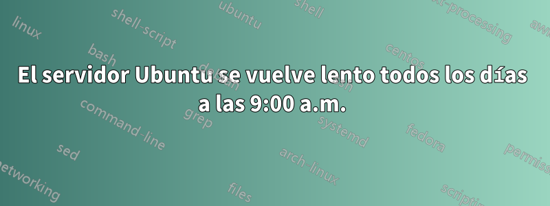 El servidor Ubuntu se vuelve lento todos los días a las 9:00 a.m.